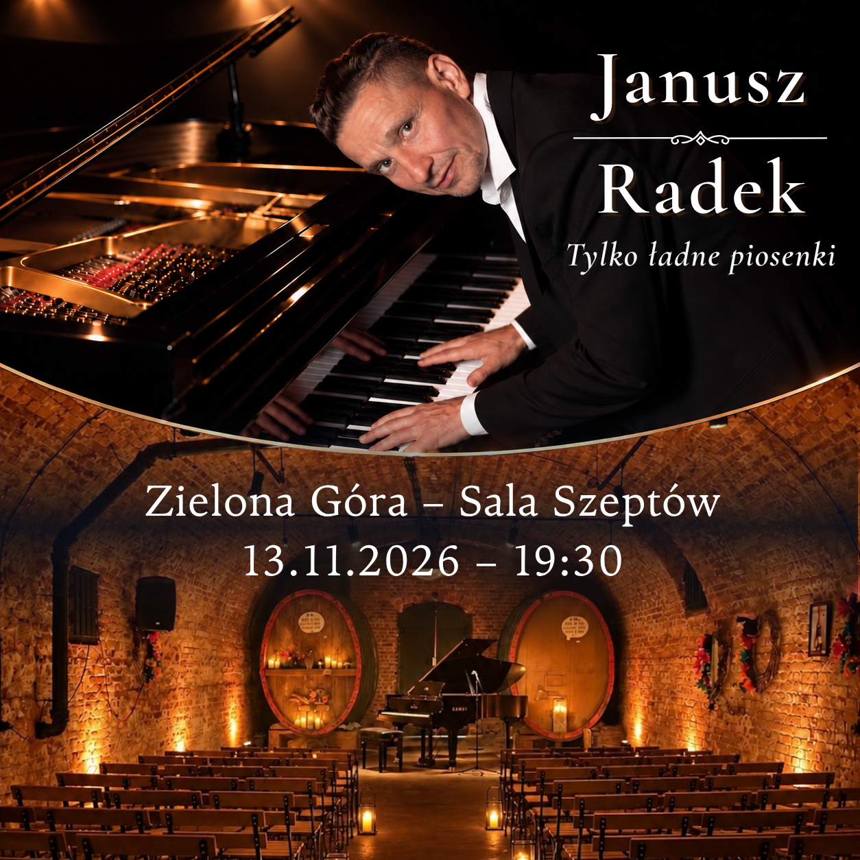 Janusz Radek • Tylko ładne piosenki • Zielona Góra • 13.11.2026 • Sala Szeptów - Piwnica Winiarska